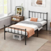Metal Platform Bed Frame With Headboard