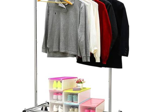 Heavy Duty Clothes Rack on Wheels