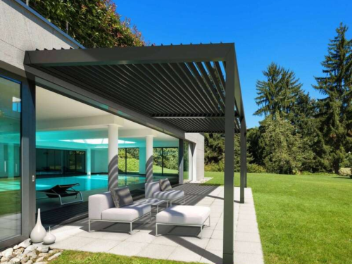 Louvered Pergola Structure